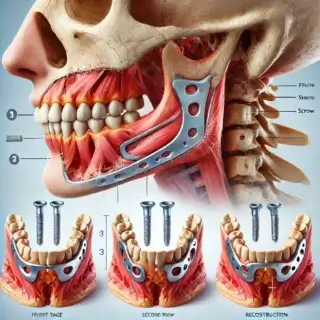 مراحل جراحی فک و صورت برای بازسازی و تثبیت ساختار فک